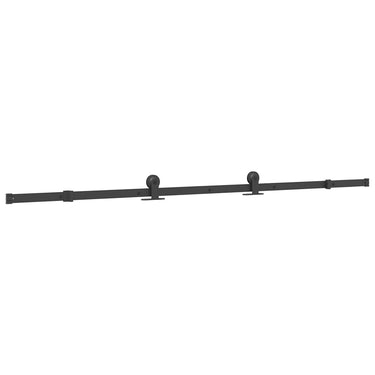 Vidaxl schuifdeur met beslag 76x205 cm esg-glas en aluminium