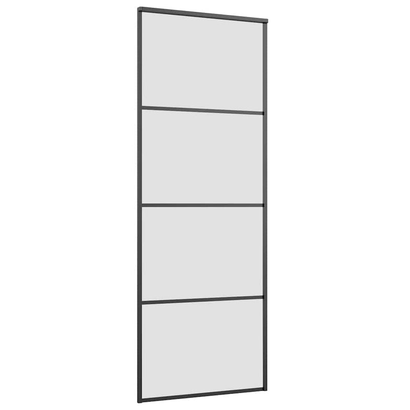 Load image into Gallery viewer, Vidaxl schuifdeur met beslag 76x205 cm esg-glas en aluminium
