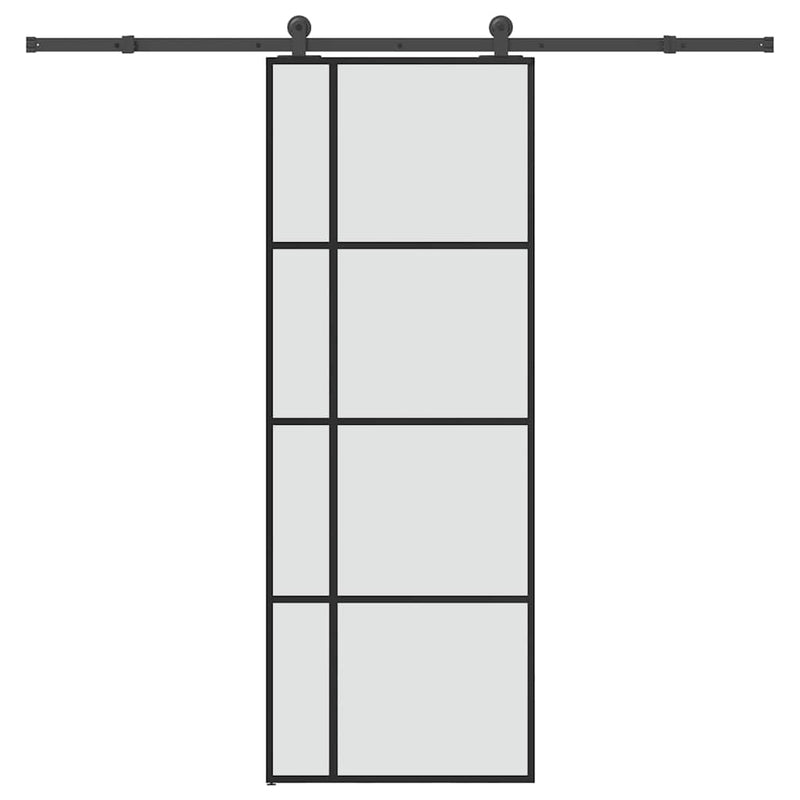 Load image into Gallery viewer, Vidaxl schuifdeur met beslag 76x205 cm esg-glas en aluminium
