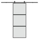 Vidaxl schuifdeur met beslag 76x205 cm gehard glas en aluminium