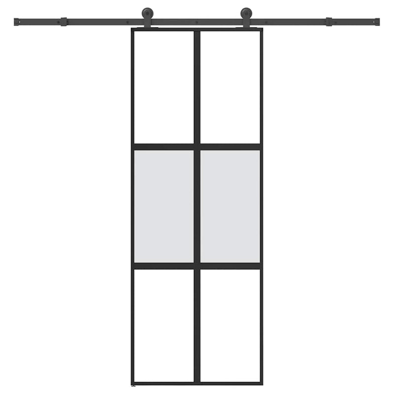 Load image into Gallery viewer, Vidaxl schuifdeur met beslag 76x205 cm gehard glas en aluminium
