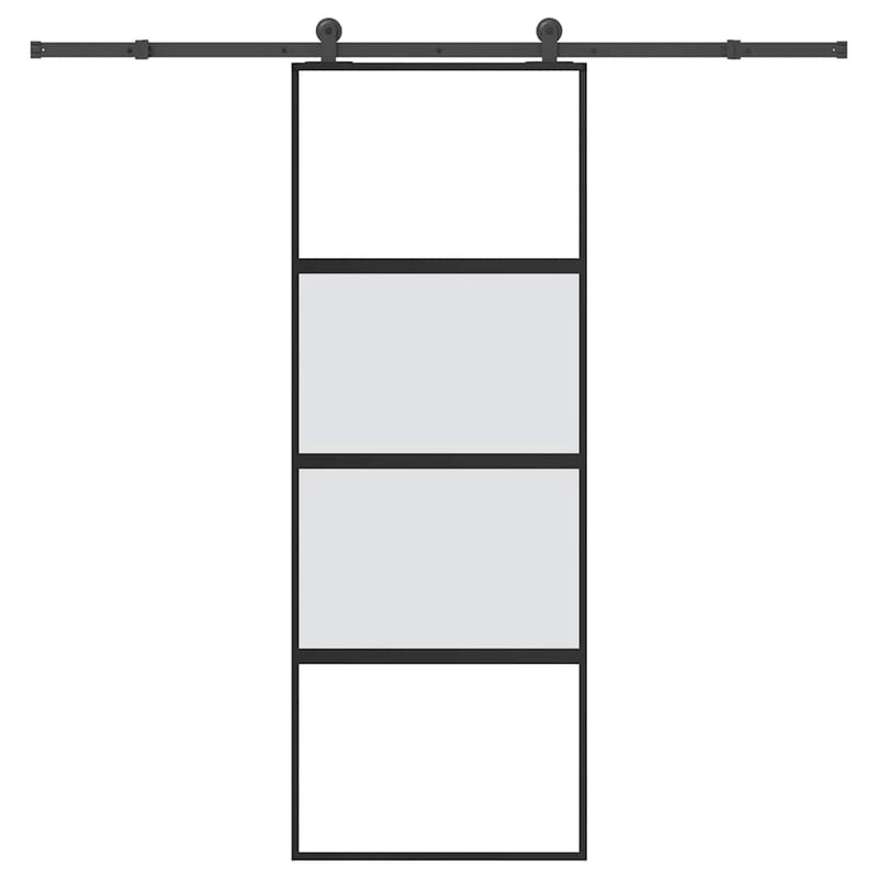 Load image into Gallery viewer, Vidaxl schuifdeur met beslag 76x205 cm gehard glas en aluminium
