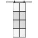 Vidaxl schuifdeur met beslag 76x205 cm gehard glas en aluminium