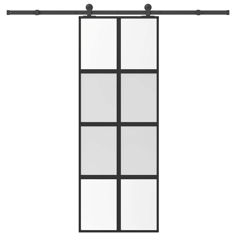 Load image into Gallery viewer, Vidaxl schuifdeur met beslag 76x205 cm gehard glas en aluminium

