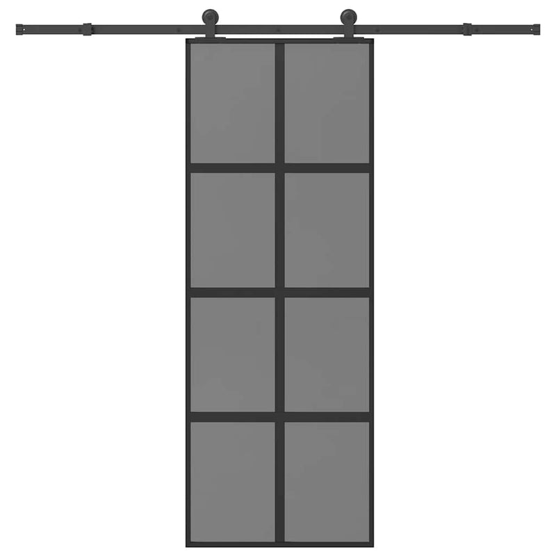Load image into Gallery viewer, Vidaxl schuifdeur met beslag 76x205 cm gehard glas en aluminium
