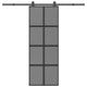 Vidaxl schuifdeur met beslag 76x205 cm gehard glas en aluminium