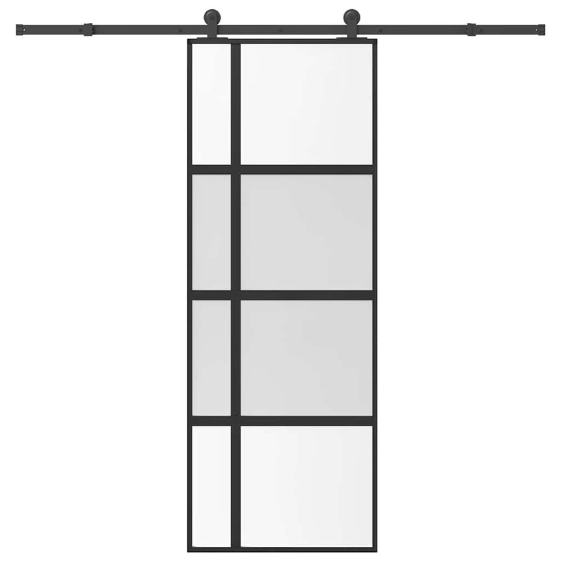 Load image into Gallery viewer, Vidaxl schuifdeur met beslag 76x205 cm gehard glas en aluminium
