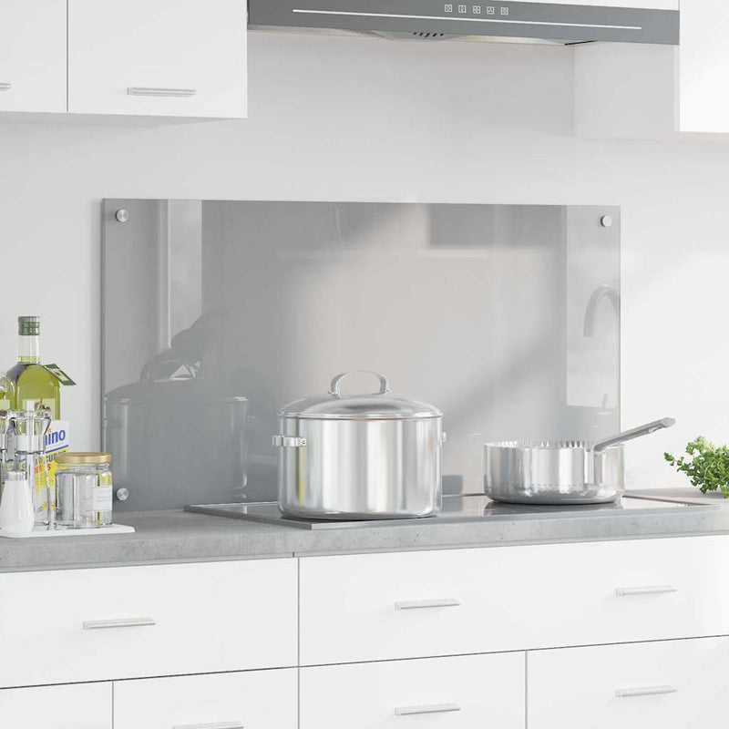 Load image into Gallery viewer, Vidaxl keuken spatscherm lichtgrijs 100 x 50 cm gehard glas

