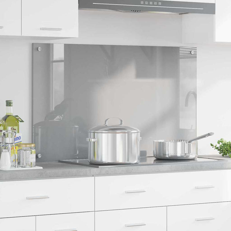 Load image into Gallery viewer, Vidaxl keuken spatscherm lichtgrijs 100 x 60 cm gehard glas
