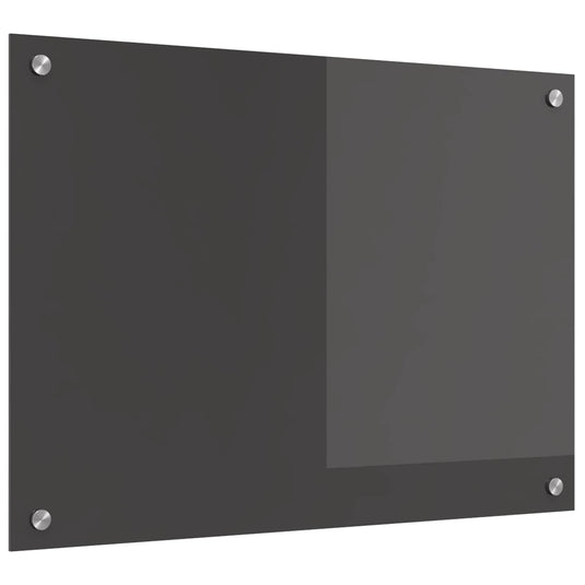 Vidaxl keuken spatscherm donkergrijs 70 x 50 cm gehard glas