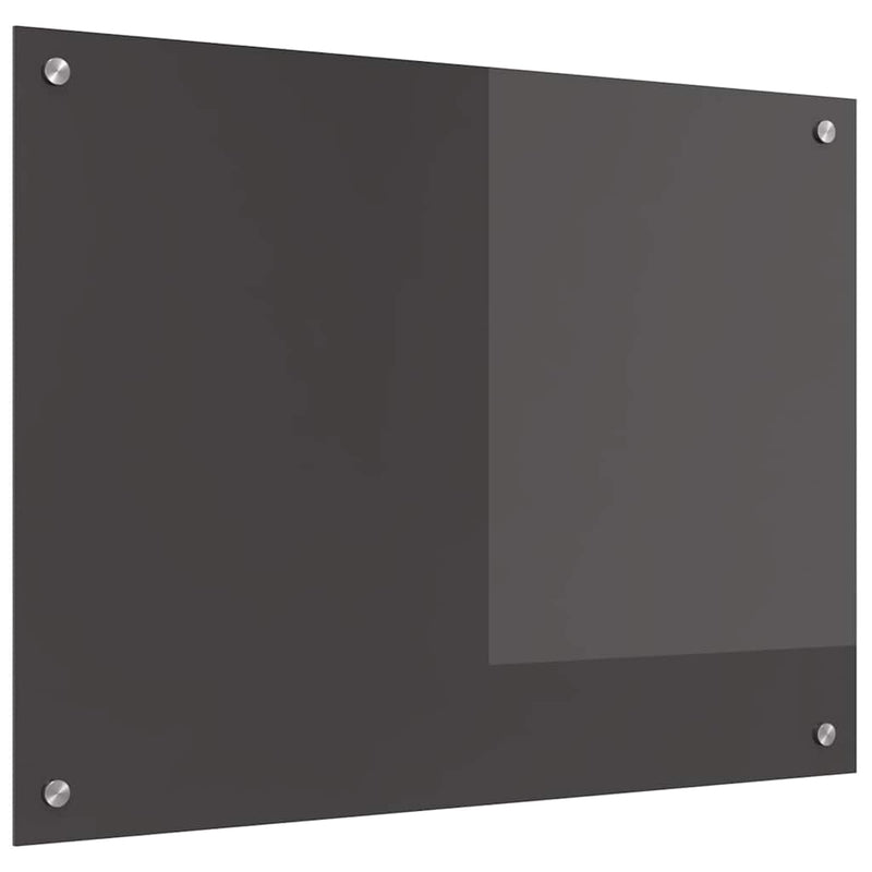 Load image into Gallery viewer, Vidaxl keuken spatscherm donkergrijs 80 x 60 cm gehard glas
