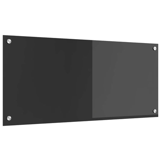 Vidaxl keuken spatscherm donkergrijs 90 x 40 cm gehard glas