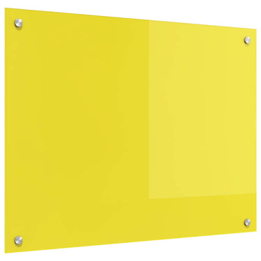 Vidaxl keuken spatscherm geel 80 x 60 cm gehard glas