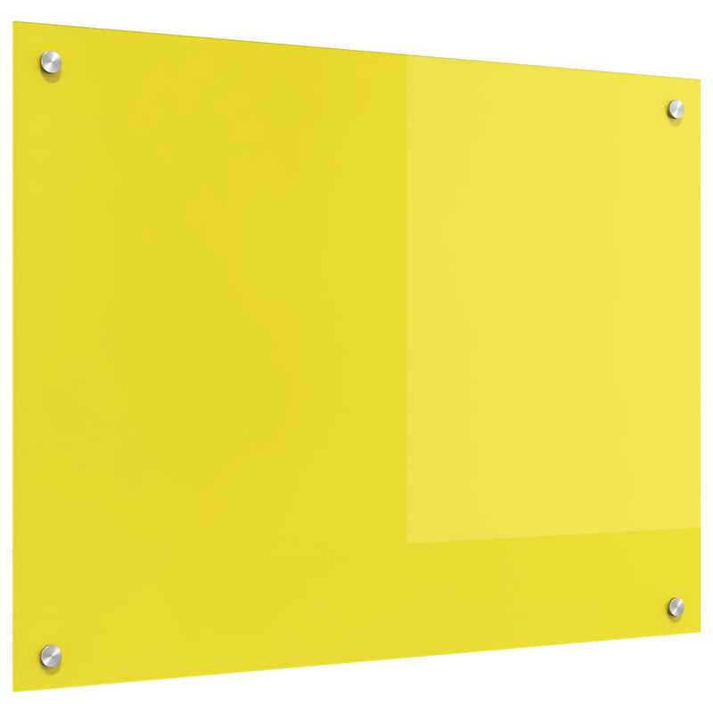 Load image into Gallery viewer, Vidaxl keuken spatscherm geel 80 x 60 cm gehard glas
