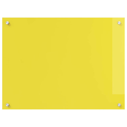 Vidaxl keuken spatscherm geel 80 x 60 cm gehard glas