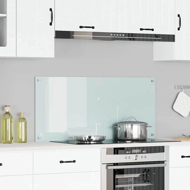 Load image into Gallery viewer, Vidaxl keuken spatscherm wit 110 x 50 cm gehard glas
