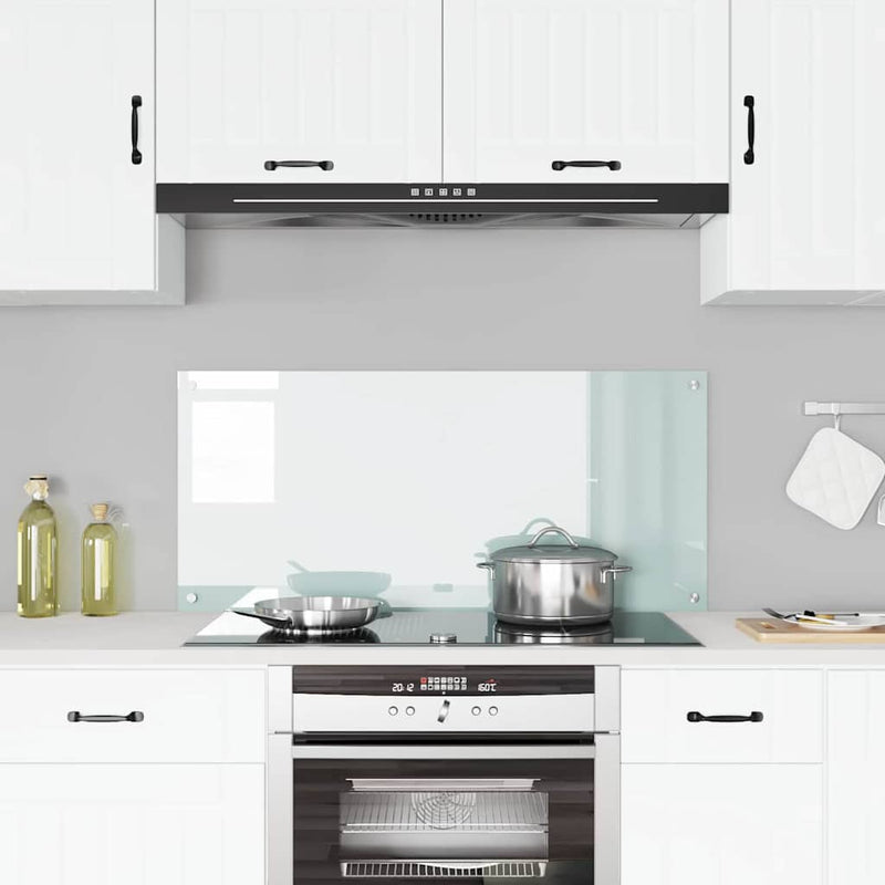 Load image into Gallery viewer, Vidaxl keuken spatscherm wit 110 x 50 cm gehard glas
