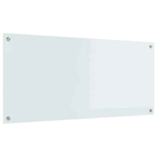 Vidaxl keuken spatscherm wit 110 x 50 cm gehard glas