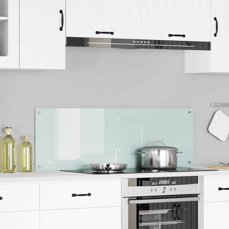 Load image into Gallery viewer, Vidaxl keuken spatscherm wit 120 x 40 cm gehard glas
