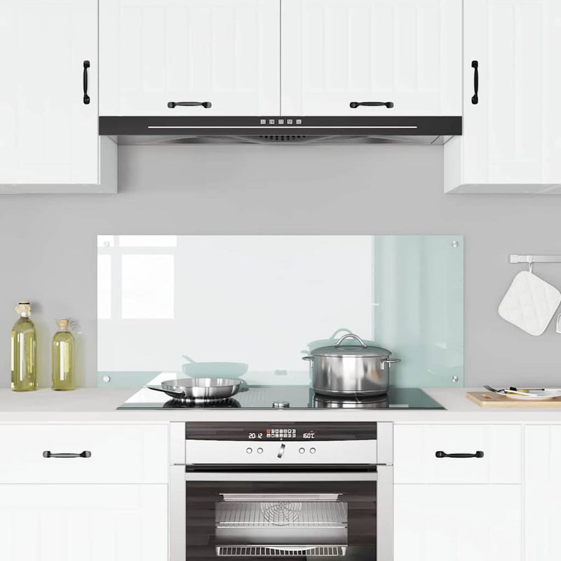 Load image into Gallery viewer, Vidaxl keuken spatscherm wit 120 x 50 cm gehard glas
