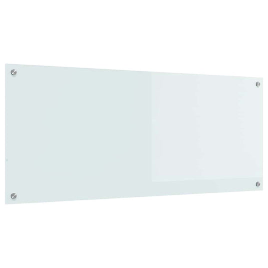 Vidaxl keuken spatscherm wit 120 x 50 cm gehard glas