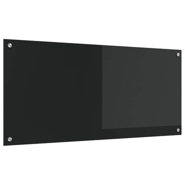 Vidaxl keuken spatscherm zwart 110 x 50 cm gehard glas