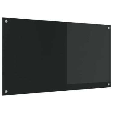 Vidaxl keuken spatscherm zwart 110 x 60 cm gehard glas