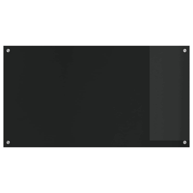 Load image into Gallery viewer, Vidaxl keuken spatscherm zwart 110 x 60 cm gehard glas
