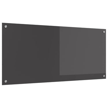 Vidaxl keuken spatscherm donkergrijs 110 x 50 cm gehard glas