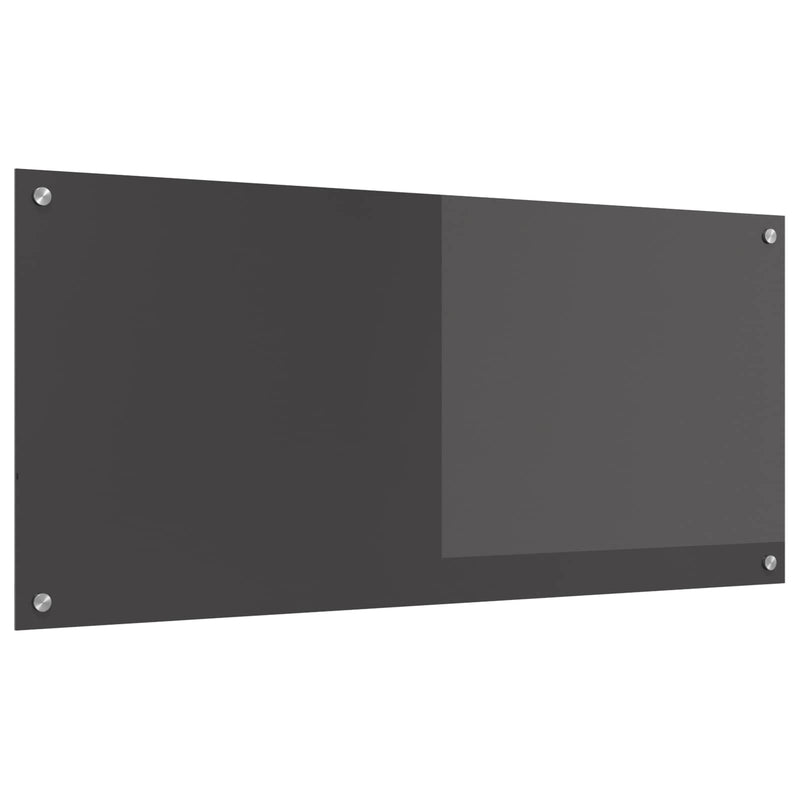 Load image into Gallery viewer, Vidaxl keuken spatscherm donkergrijs 110 x 50 cm gehard glas
