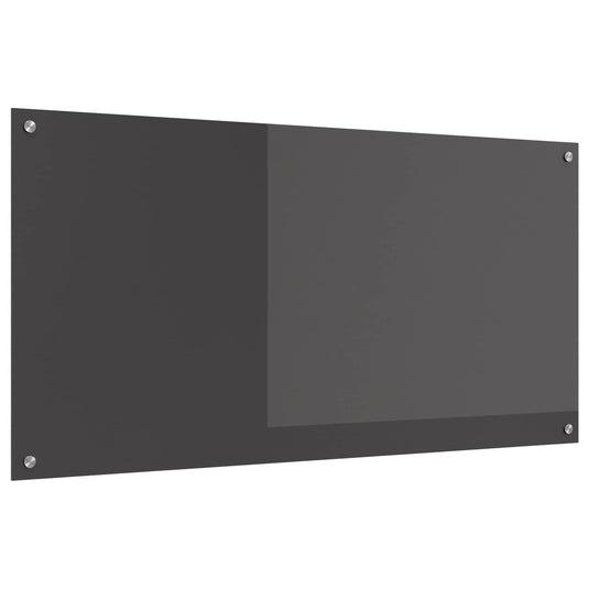 Vidaxl keuken spatscherm donkergrijs 120 x 60 cm gehard glas