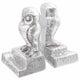 Vidaxl boekensteunen 2 pcs zilver 12 x 9 x 19 cm aluminium
