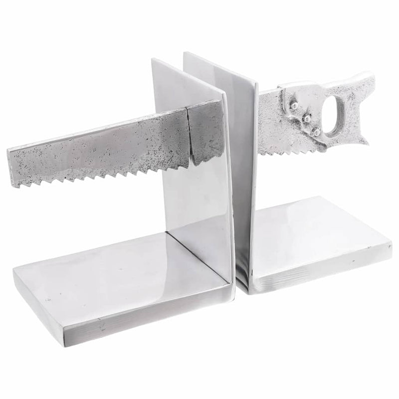 Load image into Gallery viewer, Vidaxl boekensteunen 2 pcs zilver 11 x 14 x 17,5 cm aluminium
