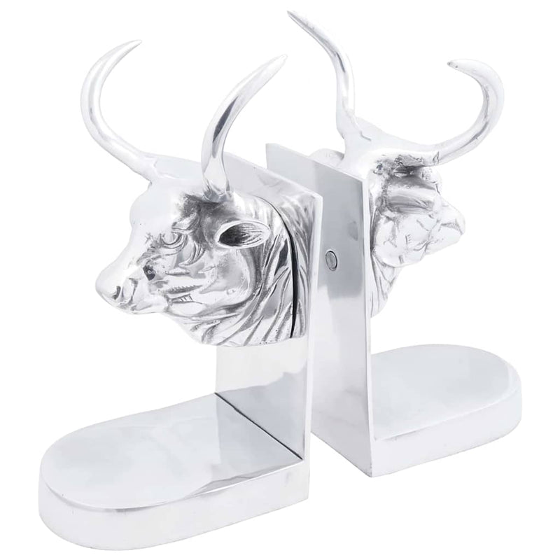Load image into Gallery viewer, Vidaxl boekensteunen 2 pcs zilver 17 x 15 x 27 cm aluminium
