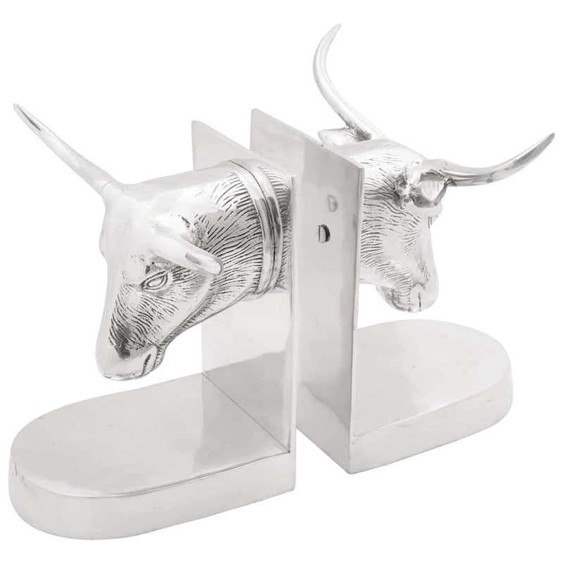Load image into Gallery viewer, Vidaxl boekensteunen 2 pcs zilver 21,5 x 15,5 x 20 cm aluminium
