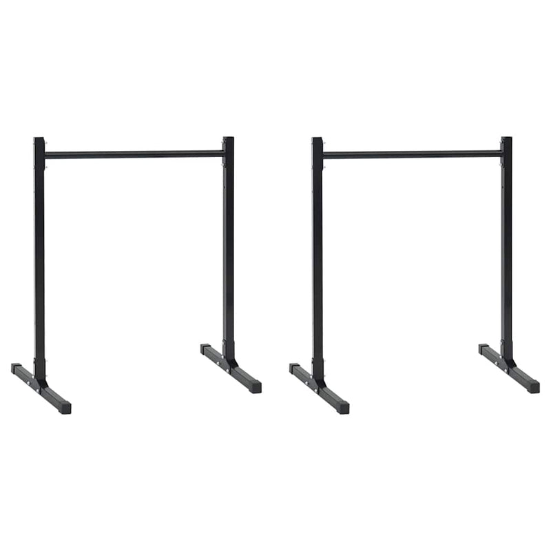 Load image into Gallery viewer, Vidaxl dip station 2 pcs zwart 55 x 90 x 104.5 cm gepoedercoat staal
