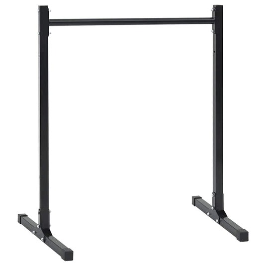 Vidaxl dip station 2 pcs zwart 55 x 90 x 104.5 cm gepoedercoat staal