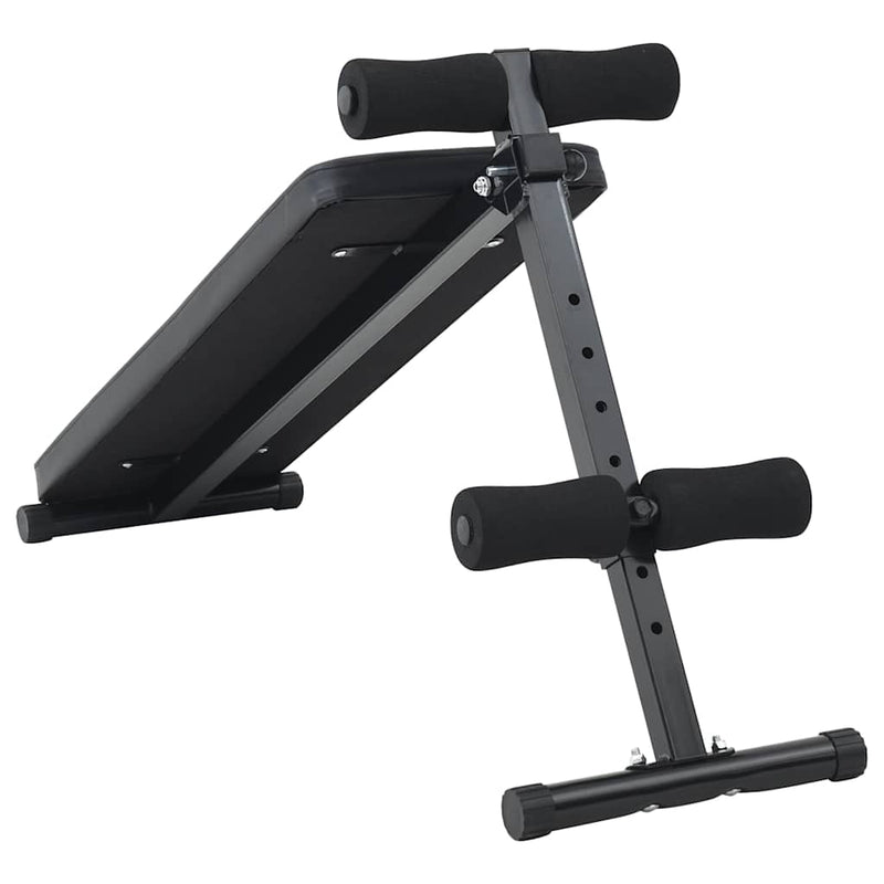 Load image into Gallery viewer, Vidaxl opkrolbank zwart 124 x 33,5 x 55 cm gepoedercoat staal

