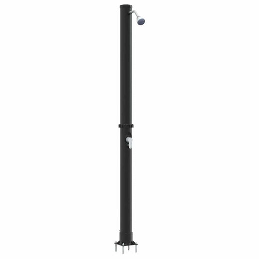Vidaxl buitenzonne-douche zwart 217 cm pvc en aluminium