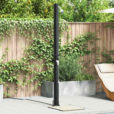 Vidaxl buitenzonne-douche zwart 217 cm pvc en aluminium