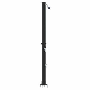 Vidaxl buitenzonne-douche zwart 217 cm pvc en aluminium