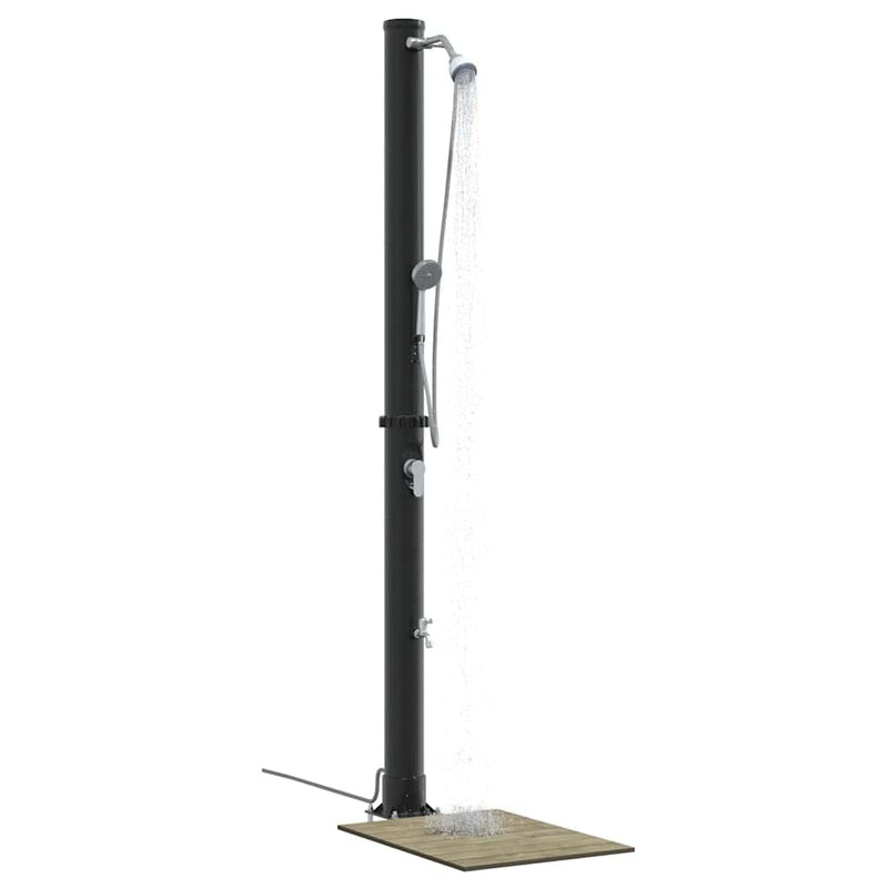 Load image into Gallery viewer, Vidaxl buitenzonne-douche zwart 217 cm pvc en aluminium
