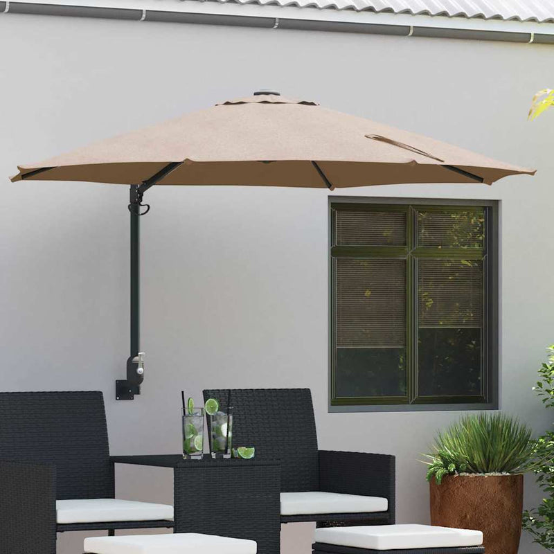 Load image into Gallery viewer, Vidaxl tuinparasol taupe 248 x 248 x 148 cm polyester en staal

