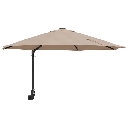 Vidaxl tuinparasol taupe 248 x 248 x 148 cm polyester en staal
