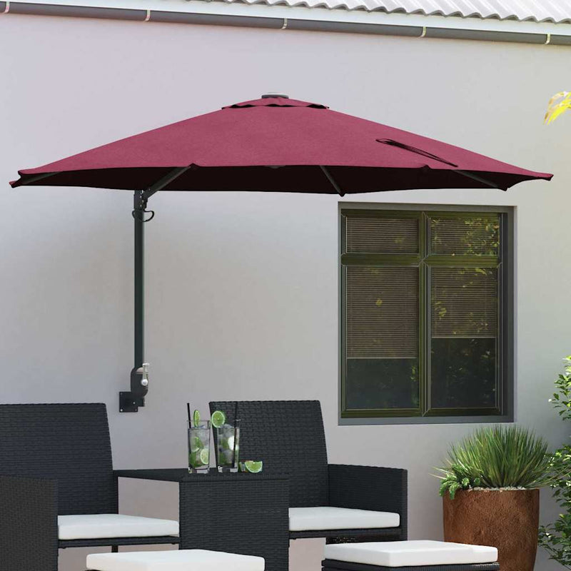 Load image into Gallery viewer, Vidaxl tuinparasol bordeaux rood 248 x 248 x 148 cm polyester en staal
