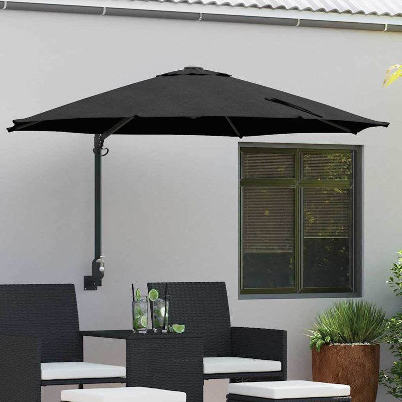 Load image into Gallery viewer, Vidaxl tuinparasol zwart 248 x 248 x 148 cm polyester en staal
