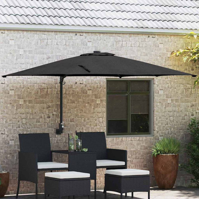 Load image into Gallery viewer, Vidaxl tuinparasol zwart 248,5 x 247,5 x 160 cm polyester en staal
