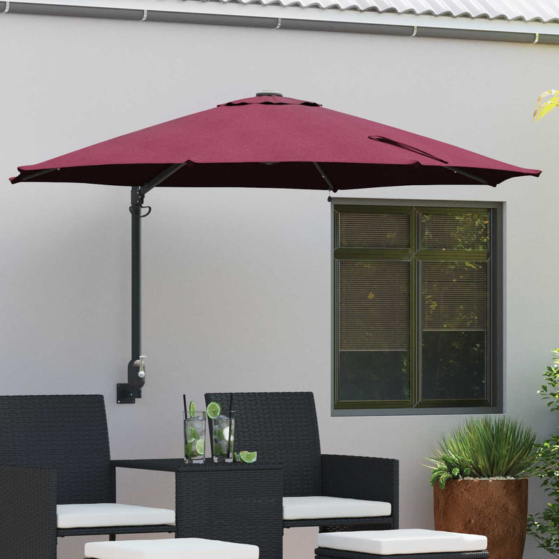 Load image into Gallery viewer, Vidaxl tuinparasol bordeaux rood 248 x 248 x 148 cm polyester en staal
