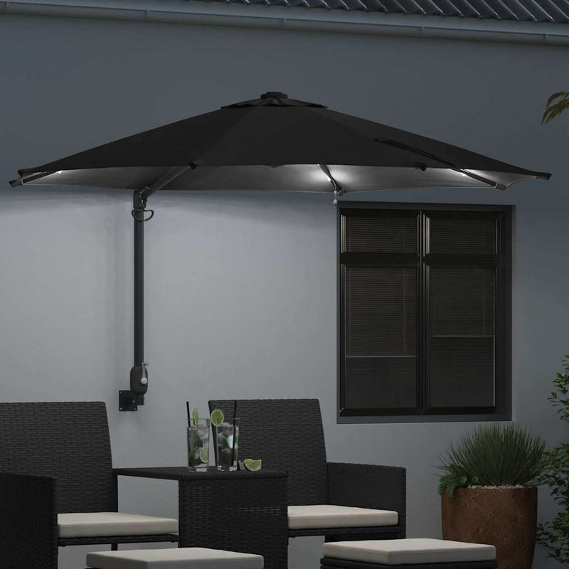 Load image into Gallery viewer, Vidaxl tuinparasol zwart 248 x 248 x 148 cm polyester en staal
