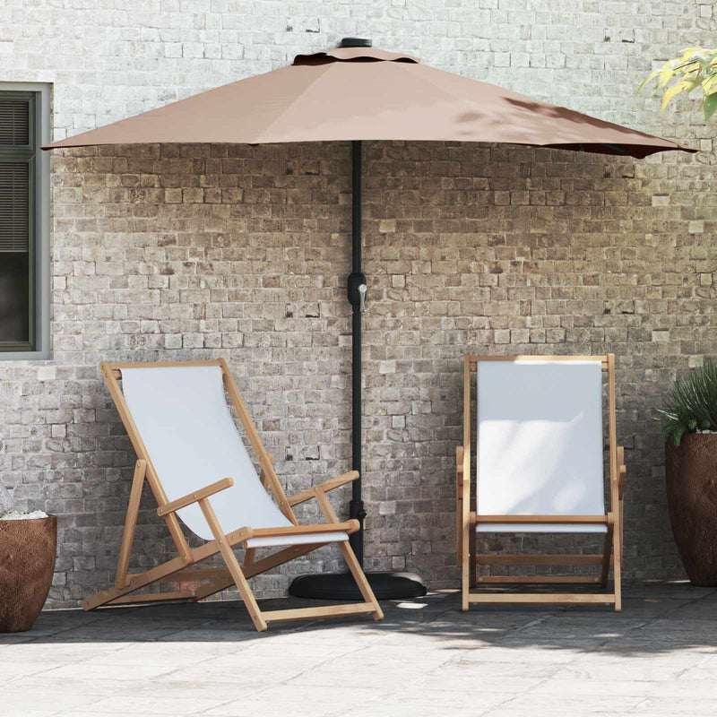 Load image into Gallery viewer, Vidaxl tuinparasol taupe 294 x 150 x 224 cm polyester en staal
